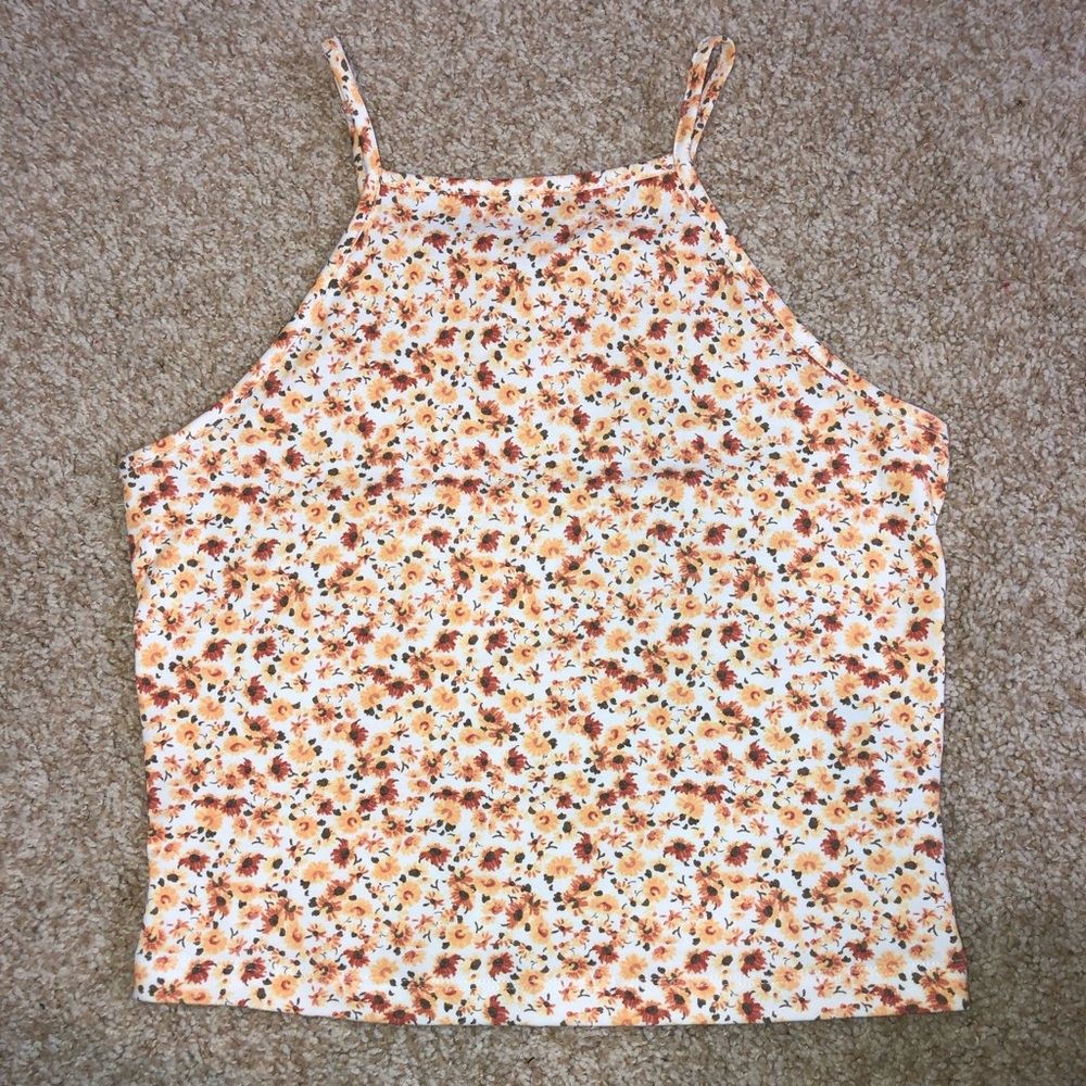 Garage floral tank top